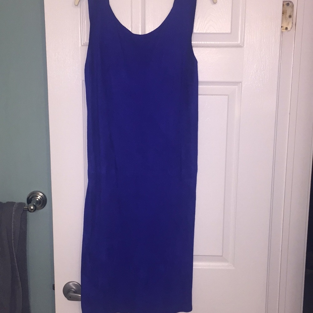 Saks Fifth Ave lamb suede sheath dress